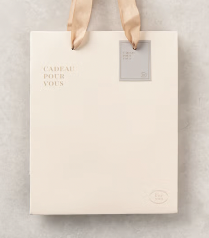 Luxury vertical shopping bag beige S