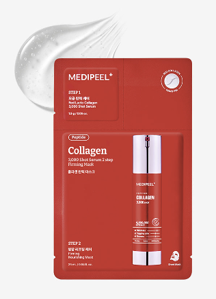 MEDIPEEL RED LACTO COLLAGEN 3000 SHOT SERUM 2 STEP MASK